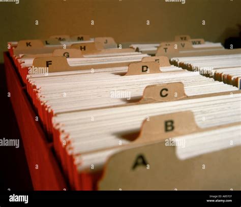 Card Filing System Hi Res Stock Photography And Images Alamy