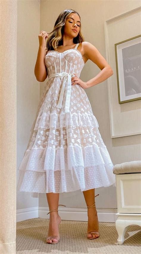 Vestido Branco Midi Para Noiva 60 Modelos Para Casamento Civil E
