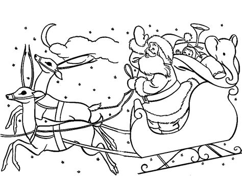 Printable santa claus coloring pages, coloring sheets and pictures kids, children. Santa Flying Sleigh Black and White Clipart - Get Coloring ...