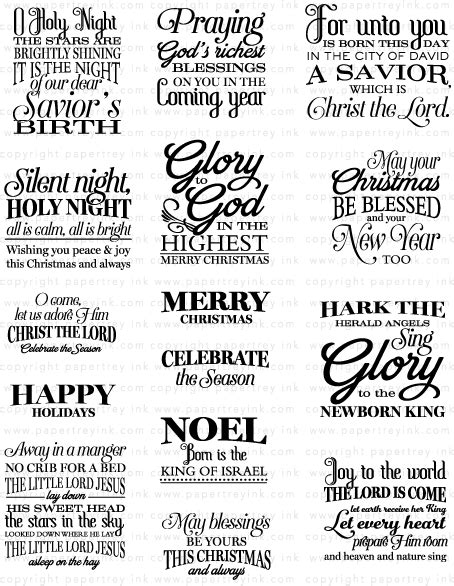 O Holy Night Stamp Set Christmas Card Sayings Christmas Card Verses