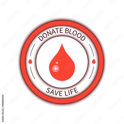 Blood Donation Medical Label Blood Donor Icon World Blood Donor Day