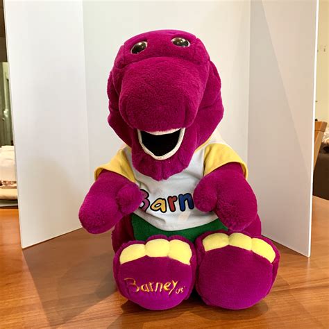Vintage Barney The Dinosaur Plush Purple T Rex Childs Toy Etsy In