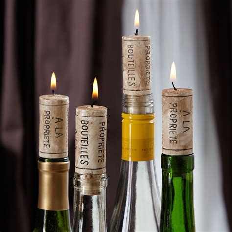soft glow wine cork candles set of 4 wine bottle candles wine cork candle bottle candles