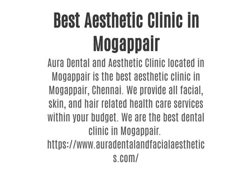 Ppt Best Aesthetic Clinic In Mogappair Powerpoint Presentation Free