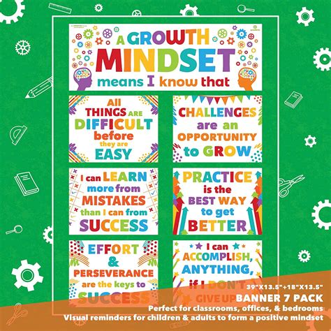 Buy Sproutbrite Classroom Decoration Banner Poster Pack Growth