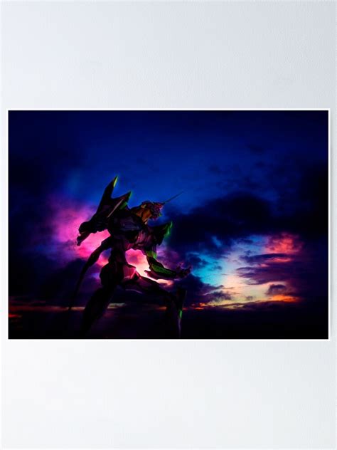 Evangelion Eva 01 Sunset Poster By Terpres Redbubble
