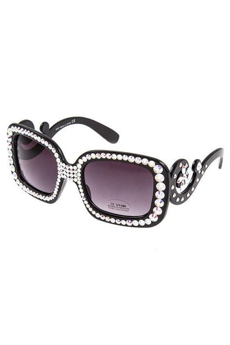 stella swarovski crystal embellished sunglasses black ab swarovski crystals crystals