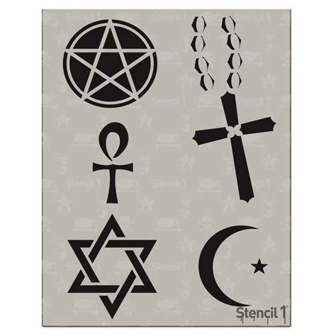 Religious Symbols Stencil Stencil 1