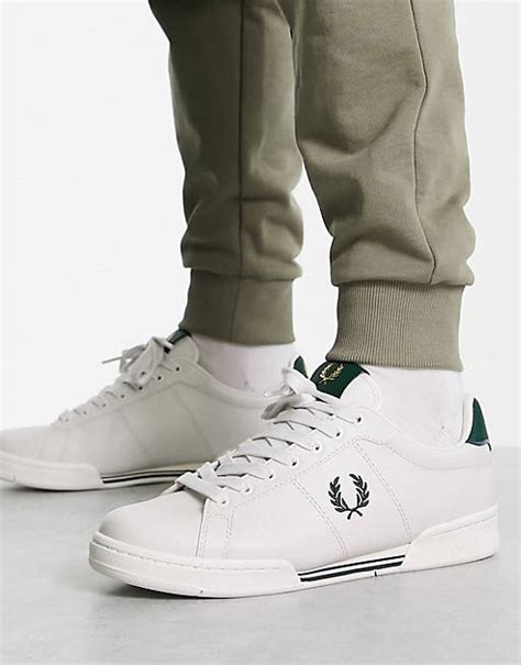 Fred Perry B722 Leather Trainers In White Asos