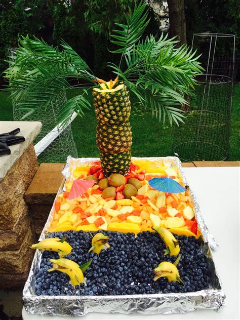 Luau Fruit Display Tropical Fruit Arrangement