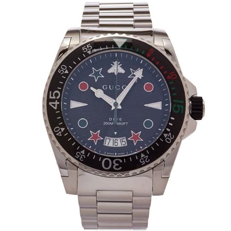 Gucci Dive Watch 45mm And Steel Bracelet End