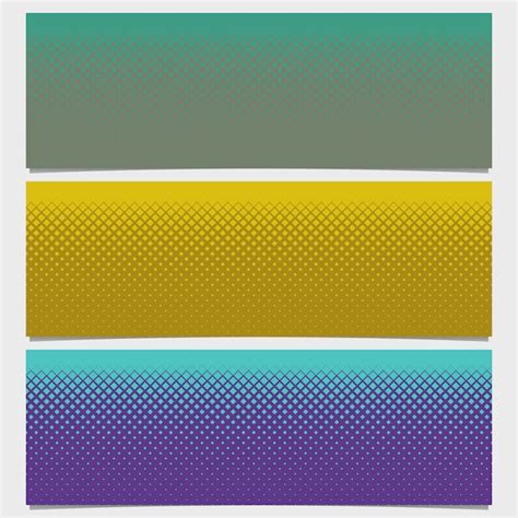 Free Vector Halftone Dots Banners Collection