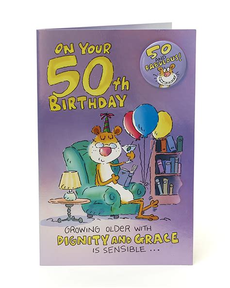 50th Birthday Card Funny 50th Birthday Card Friend Funny Ideal T