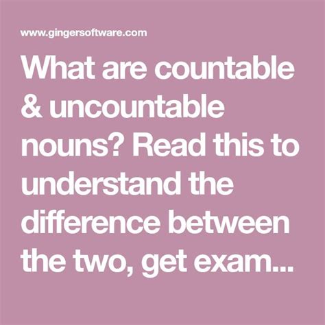 Countable And Uncountable Nouns Definition And Examples Uncountable