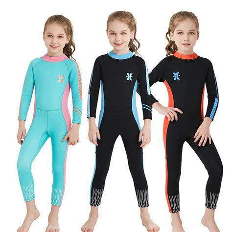 Kids Wetsuit Full Body Swimsuit 25mm Neoprene Comfortable Diving Suit