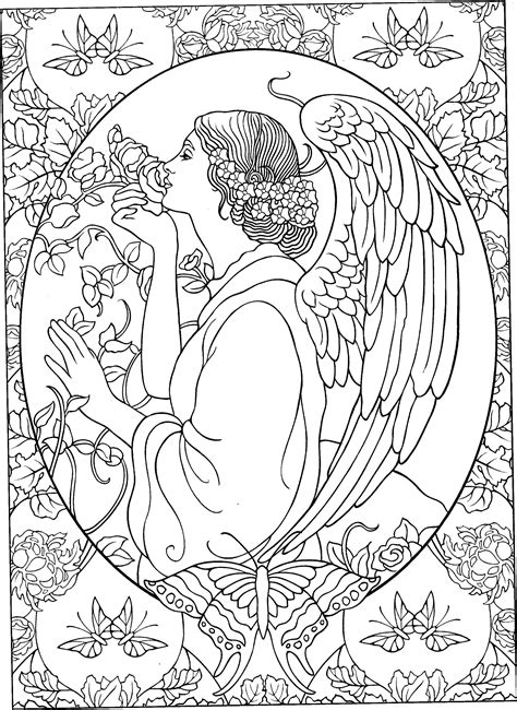 Free Angel Coloring Pages For Adults