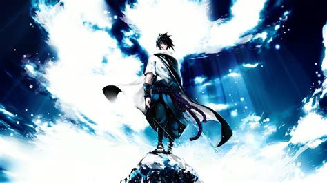 Naruto uchiha sasuke illustration, naruto shippuuden, anime, clouds. Sasuke Uchiha, 4K, #17 Wallpaper