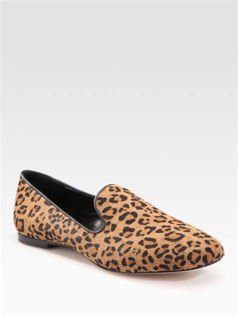 Dolce Vita Nariko Smoking Leopard Print Haircalf Loafers In Animal