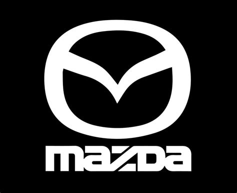 Mazda Logo Symbol Brand Car With Name White Design Japan Automobile