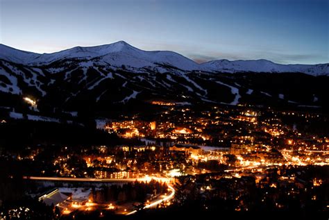 Breckenridge Co Breckenridge Co Overlook Of City Life At Sunset