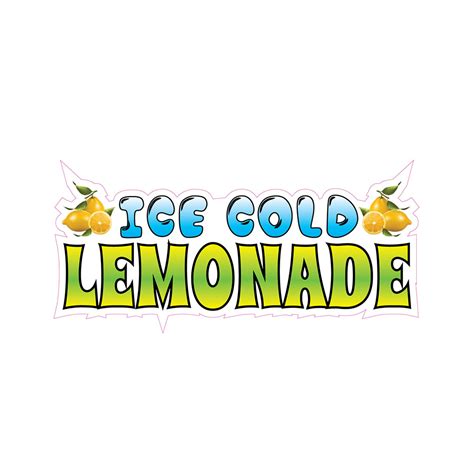 We print the highest quality snacks stickers on the internet. Ice Cold Lemonade Concession Restaurant Food Truck Die-Cut ...