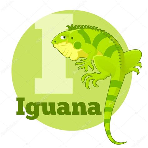 Iguana De Abc De Dibujos Animados — Archivo Imágenes Vectoriales 110389308