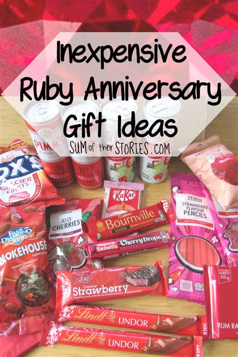 Inexpensive Ruby Wedding Anniversary Gift Ideas Sum Of Their Stories