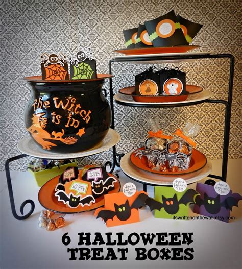 Lots Of Halloween Treat Boxes For Party Favors Classroom Treats And