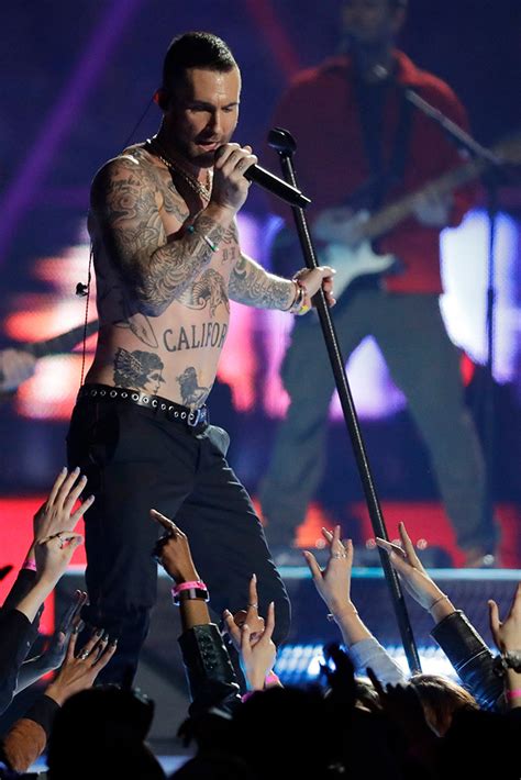Adam Levine Goes Shirtless In Nikes At Super Bowl 2019 Halftime Show