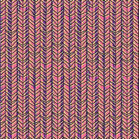 Multicolor Trendy Chevron Hand Drawn Seamless Pattern For Textile Print