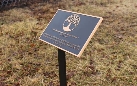 Bronze Plaque Garden Stake Mount Tree Of Life Dedication Plaque 12 X 8