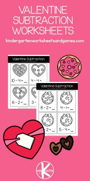 Valentines Day Subtraction Worksheets Free Homeschool Deals