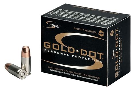 Speer 9mm P 124 Gr Gdhp Gold Dot Short Barrel 20box Sportsmans