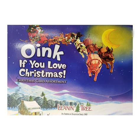 Leanin Tree Oink If You Love Christmas Card Assortment 20 Cards And 22