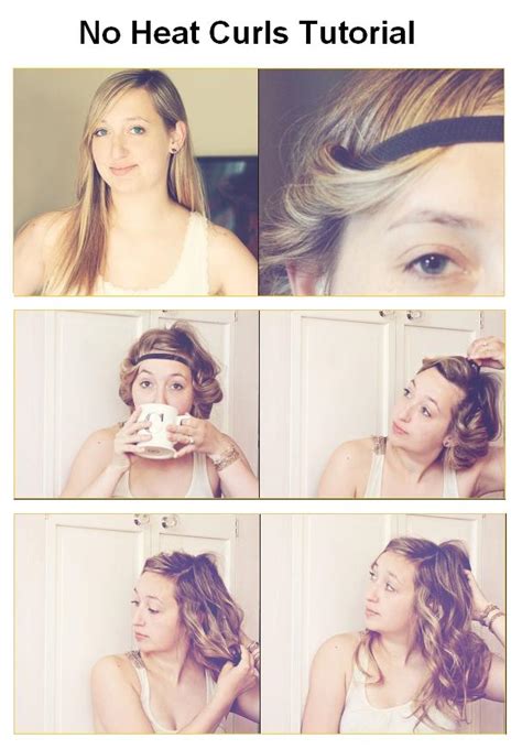 Pin curls have been used for decades to get curly hair without heat, and they'll work on any hair length. Hairstyles tips and tutorial: No Heat Curls Tutorial
