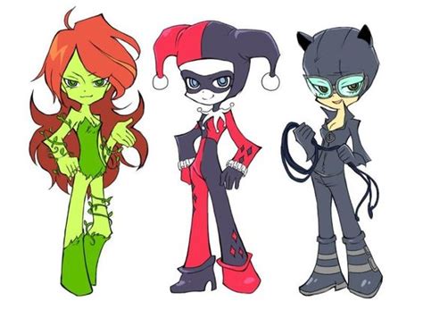 Catwoman Poison Ivy Harley Quinn Upup And Away Pinterest