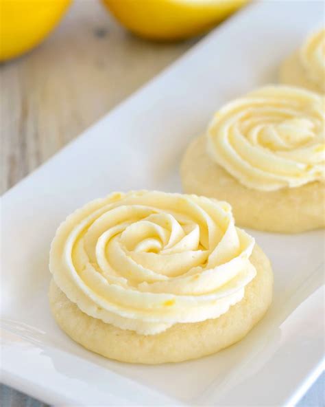 Lemon Sugar Cookies With Lemon Buttercream Frosting Lil Luna
