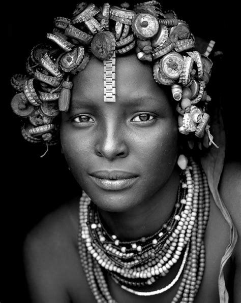 Daasanach Tribe Girl Omorate Ethiopia By Eric Lafforgue Black And