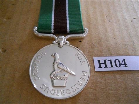 Sold Price Rhodesian Medals Prison Medal For Meritorious Service
