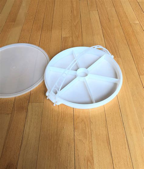 Vintage S Lazy Susan Party Divider With Lid And Carrying Handle