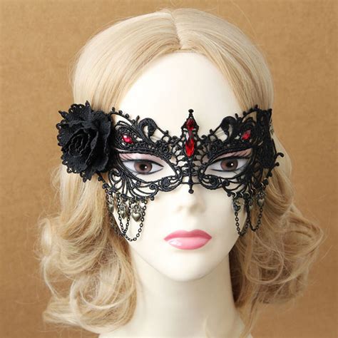 women sexy masquerade floral masks black rose catwoman halloween prom accessories gothic dancing