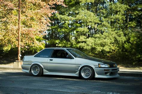 Silver Coupe Car Toyota Corolla Ae86 Stance Tuning Hd Wallpaper