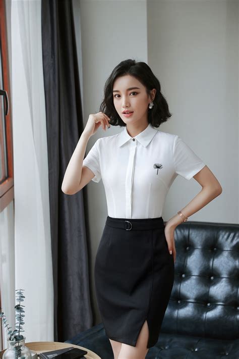 Formal Ol Styles 2 Piece With Tops And Skirt Office Ladies Work Wear