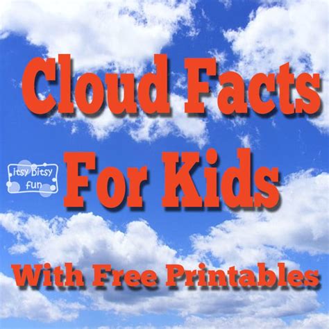 Cloud Facts For Kids Itsy Bitsy Fun