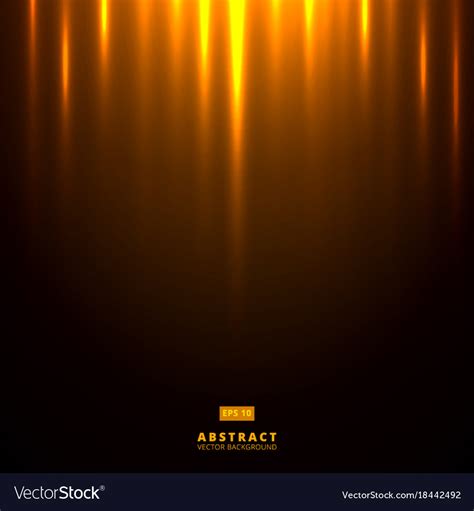 Abstract Golden Lighting On Dark Brown Background Vector Image
