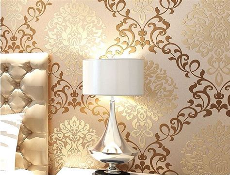 Europe Damask Classical Designs Glitter Wallpaper For Wall In Bedroom