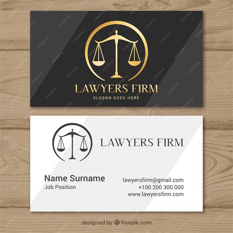 Premium Vector Lawyer Card Template