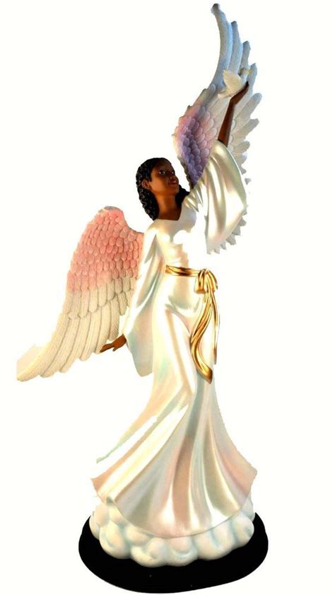 Peace Unto You Figurine African American Angel New Sku 63008 Black