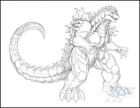 Printable Godzilla Coloring Pages Pdf Monster