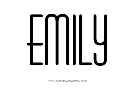 Emily Name Tattoo Designs